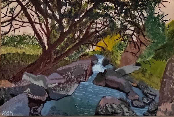 Mountain's Spring Fountain #3 (Art by Dean)
